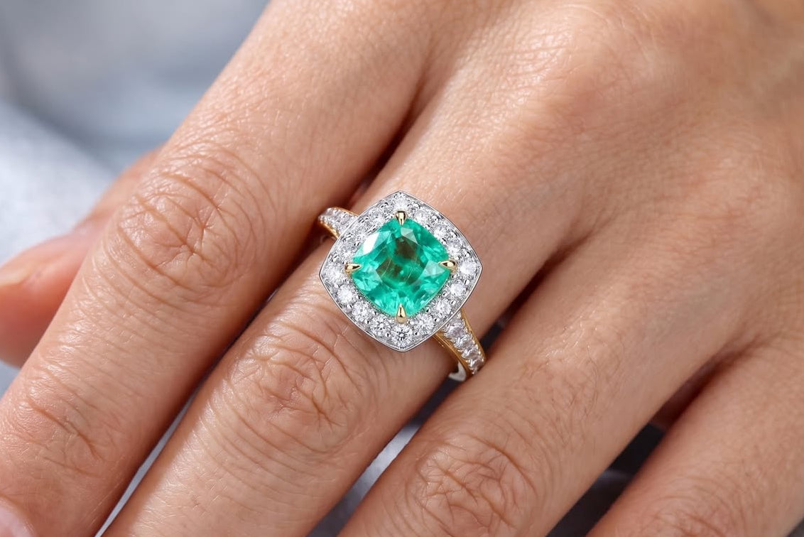 1.52ct Emerald & Diamond Ring