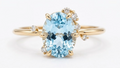 1.18ct Aquamarine & Diamond Ring